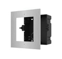 [DS-KD-ACF1/S] Front panel and registration box for 1 Hikvision video intercom. STAINLESS STEEL. FLUSH MOUNT