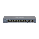 [DS-3E0310P-E/M] Switch POE 8 puertos 100Mbps 2P Gigabit RJ45 No gestionable Hikvision