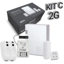 [KIT_WICOMM_C_GPRS] Kit "C"  GPRS WiComm Pro Risco. Central+Módulo GPRS+Mando+2XPIRCAM+PIR