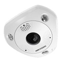 [DS-2CD6365G0E-IVS(1.27mm)(B)] Cámara Fisheye 360° Panorámica 1.27mm IP 6MP IR15 MIC Altavoz E/S Audio Alarma IP67 IK10 Hikvision