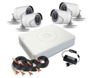 [DS-J142I/7104HGHI-F1+4CAM] KIT Grabador DVR 5en1 4CH + 4x Minibullet 4en1 1MP Hikvision