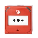 [DM3010R-KIT] Pulsador análogico direccionable inteligente de la serie 3000 con caja de superficie. Interior Color Rojo