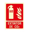 [BSCEX127] Cartel de Señalización Extintor de CO2