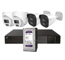 [KIT BULLET/DOMO IP TVT 4CH] Kit CCTV IP NVR 4CH PoE + 2 Domos 4MP 2.8mm + 2 Bullets 4MP 2.8mm + HD2TB