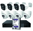 [KIT BULLET/DOMO IP TVT 8CH] Kit CCTV IP NVR 8CH PoE + 4 Domos 4MP 2.8mm + 4 Bullets 4MP 2.8mm + HD4TB